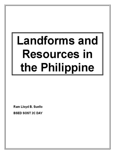 5 examples of landforms in the philippines|Landforms and Their Resorces in The Philippines .